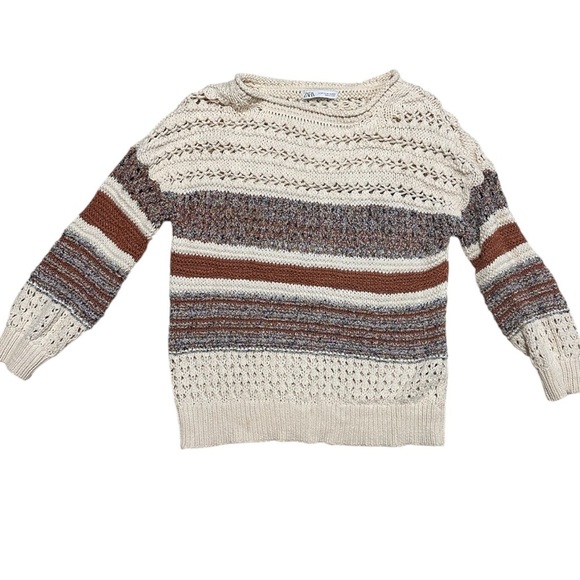ZARA Open Knit Oversized Sweater M/L - Picture 2 of 5
